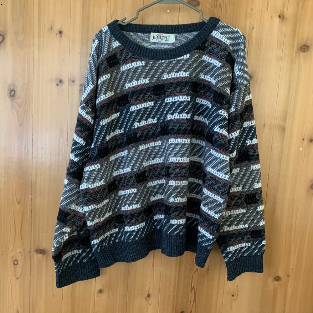 vtg grandpa style crewneck sweater 🪐 large